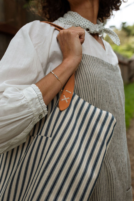 Pippa - striped tote